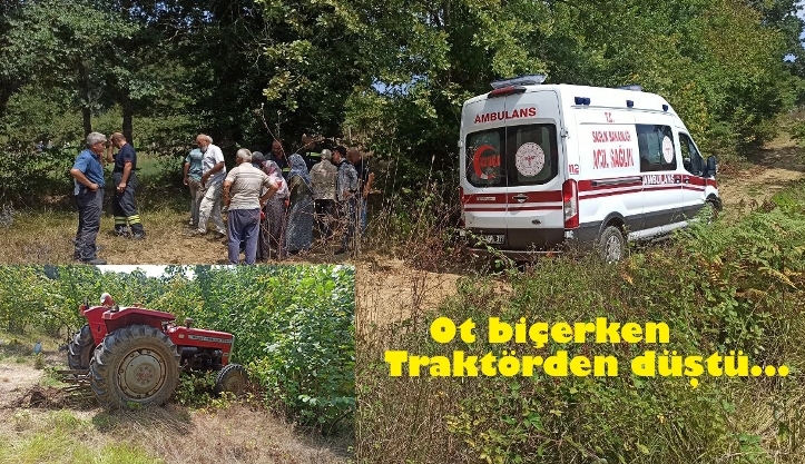 Traktör üzerinden geçti, ölümden döndü!